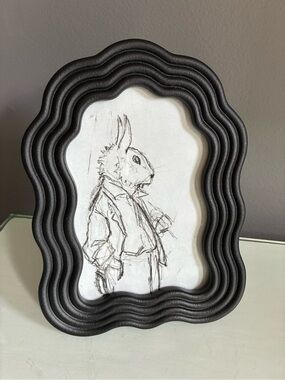 Wavy Black Decorative Picture Frame